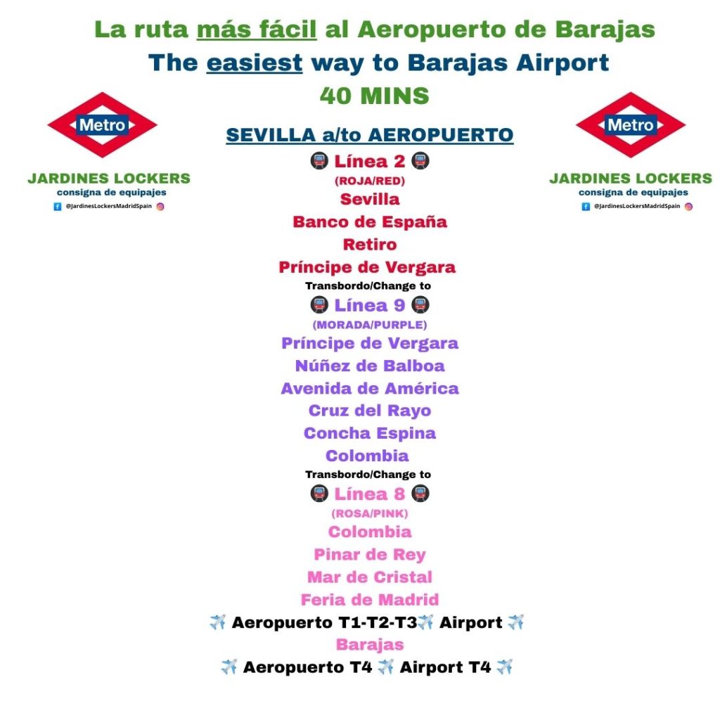 De Jardines Lockers al Aeropuerto