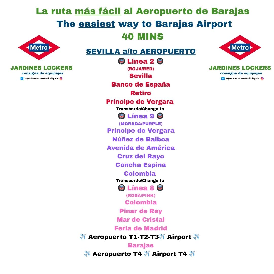De Jardines Lockers al Aeropuerto
