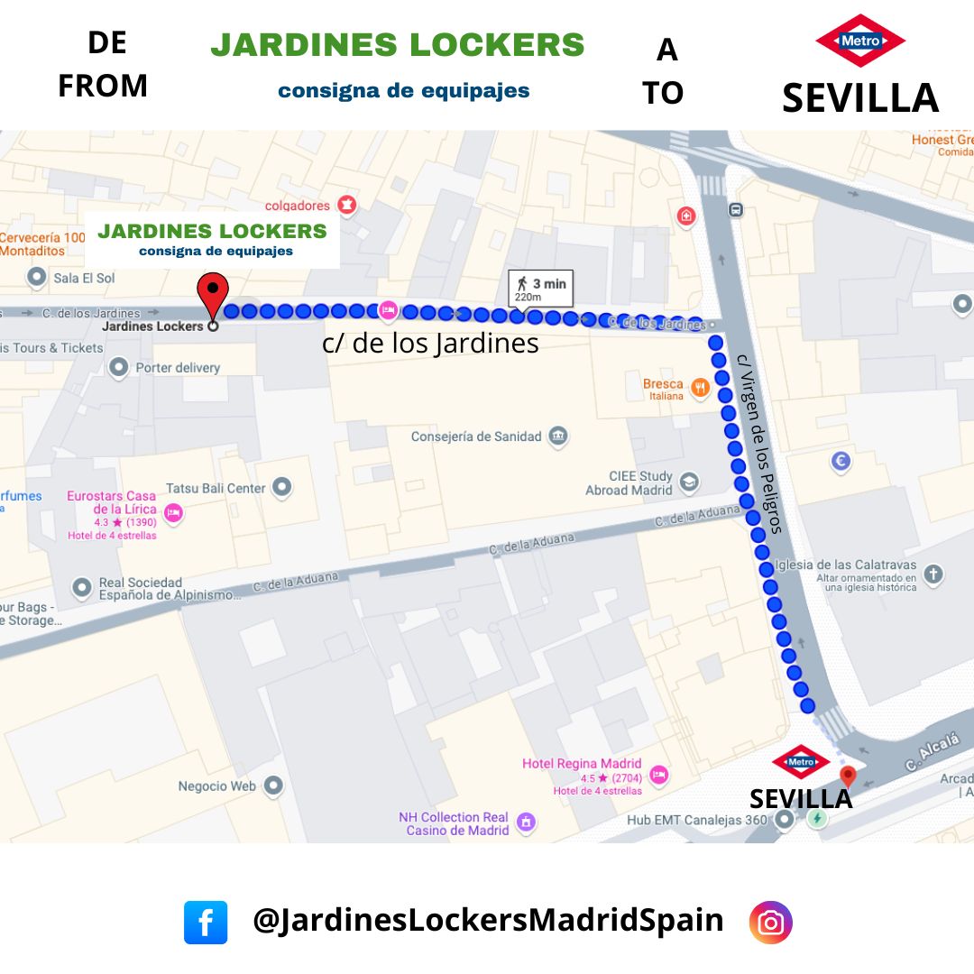 De Jardines Lockers a Metro Sevilla